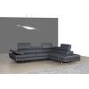 J&M Furniture A761 Italian Leather Sectional Grey