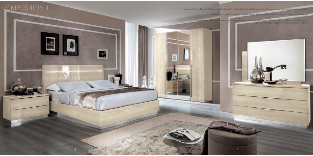 Camelgroup ItalyPlatinum Legno Bedroom Ivory Betullia Sabbia