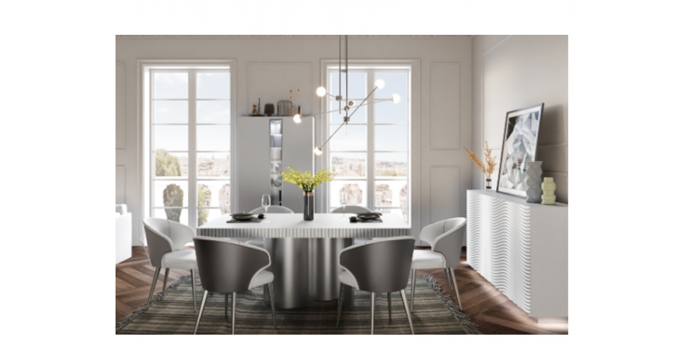 Franco Spain Wave White Dining Room